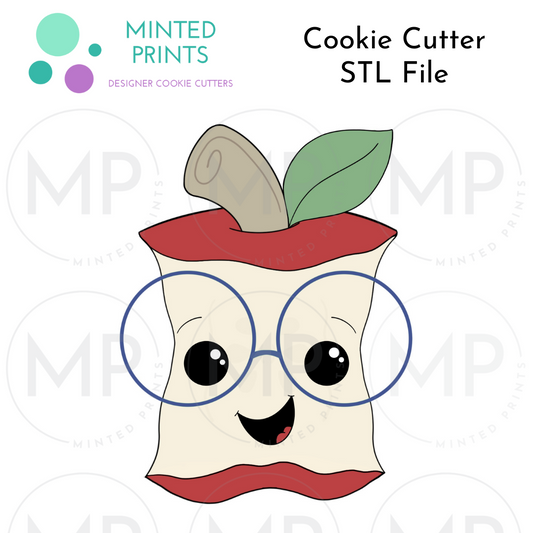 Nerdy Apple Core Cookie Cutter STL DIGITAL FILE