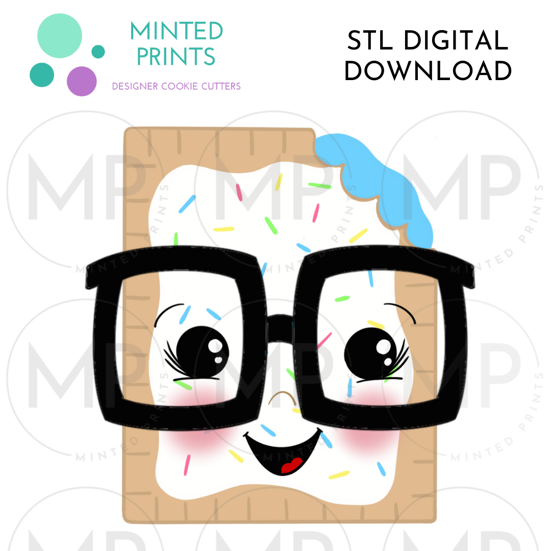 Nerdy Poptart Cookie Cutter STL DIGITAL DOWNLOAD