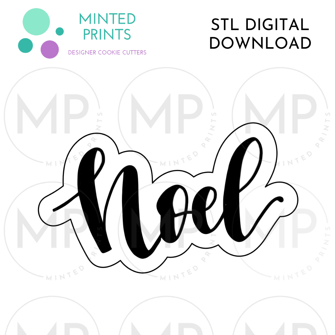 Noel Cookie Cutter STL DIGITAL DOWNLOAD