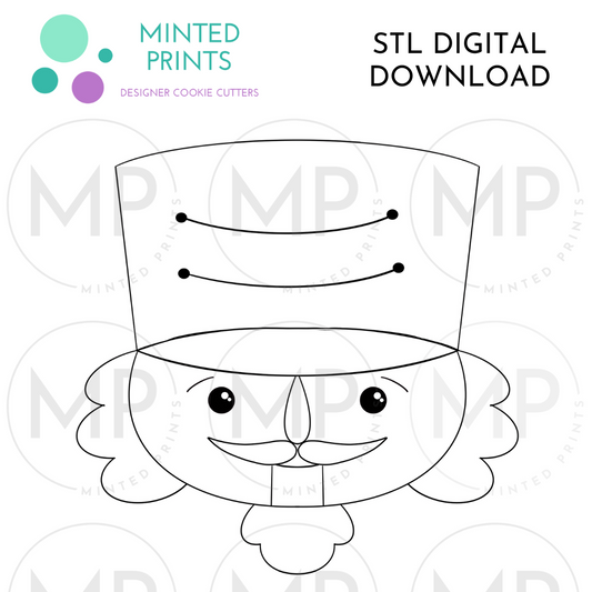 Nutcracker Face Cookie Cutter STL DIGITAL DOWNLOAD