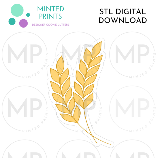 Oat Grass Cookie Cutter STL DIGITAL DOWNLOAD