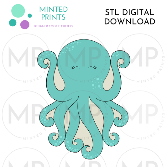 Octopus Cookie Cutter STL DIGITAL DOWNLOAD