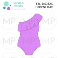 Off-Shoulder Swimsuit Cookie Cutter STL DIGITAL DOWNLOAD