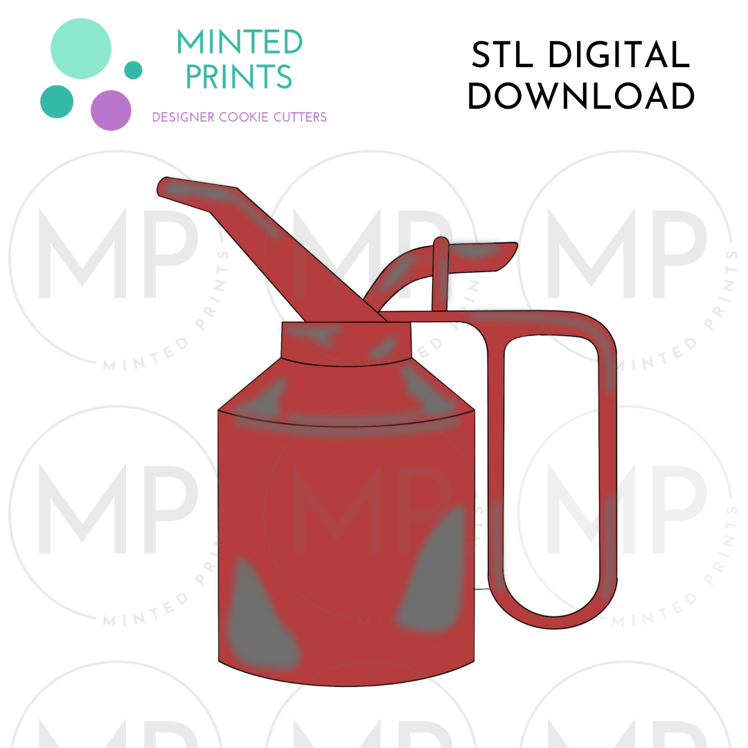 Oil Can Cookie Cutter STL DIGITAL DOWNLOAD