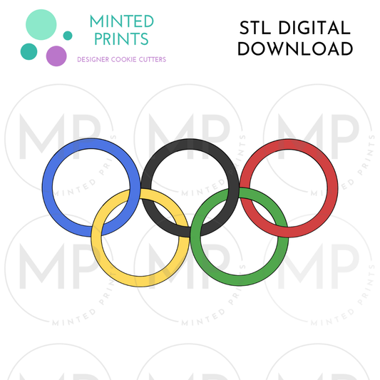 Olympic Rings Cookie Cutter STL DIGITAL DOWNLOAD