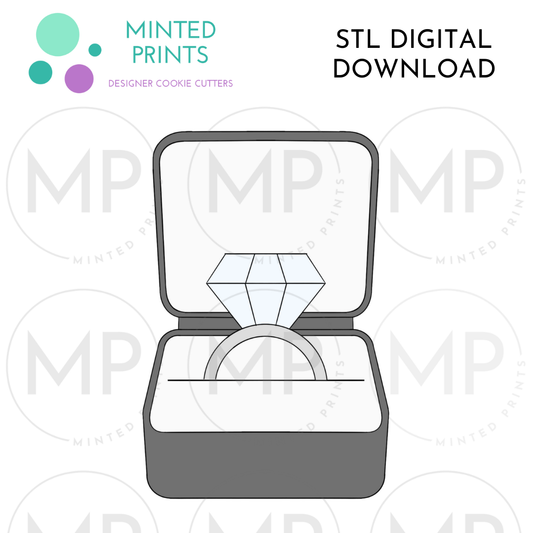 Open Ring Box Cookie Cutter STL DIGITAL DOWNLOAD