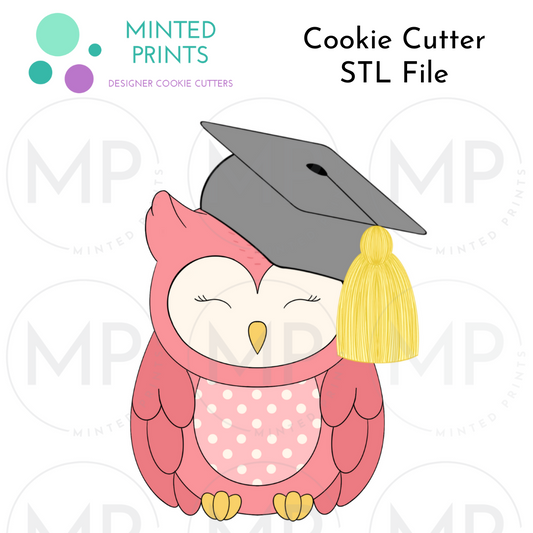 Owl Grad Cookie Cutter STL DIGITAL FILE