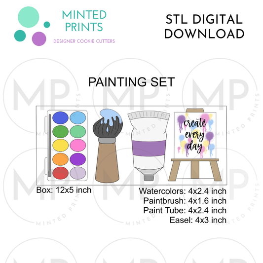 Painting (Set of 4) Cookie Cutter STL DIGITAL DOWNLOAD