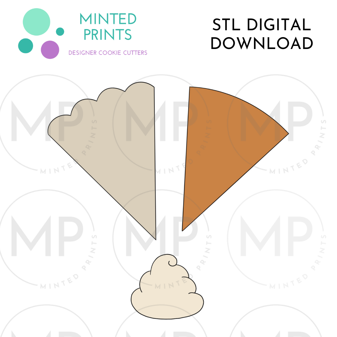 Pie Platter (Set of 3) Cookie Cutter STL DIGITAL DOWNLOAD