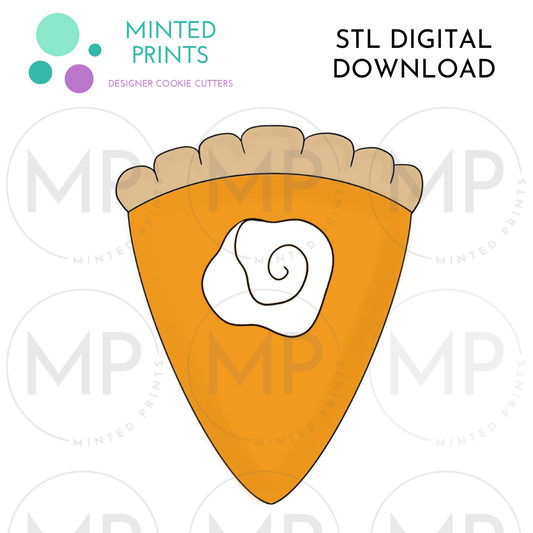 Pie Slice Top View Cookie Cutter STL DIGITAL DOWNLOAD