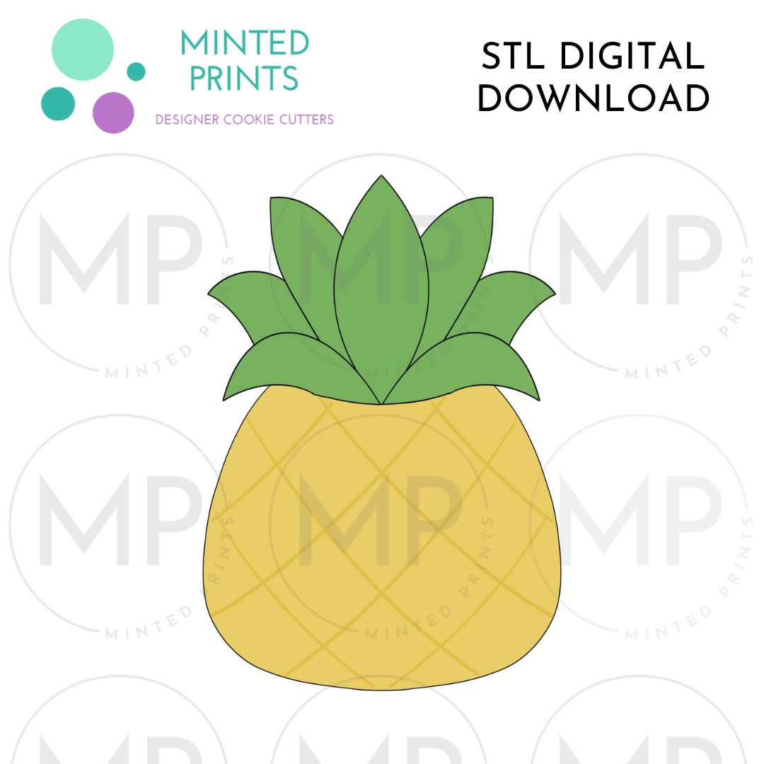 Pineapple 2024 Cookie Cutter STL DIGITAL DOWNLOAD