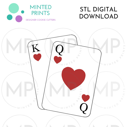 Playing Cards Cookie Cutter STL DIGITAL DOWNLOAD