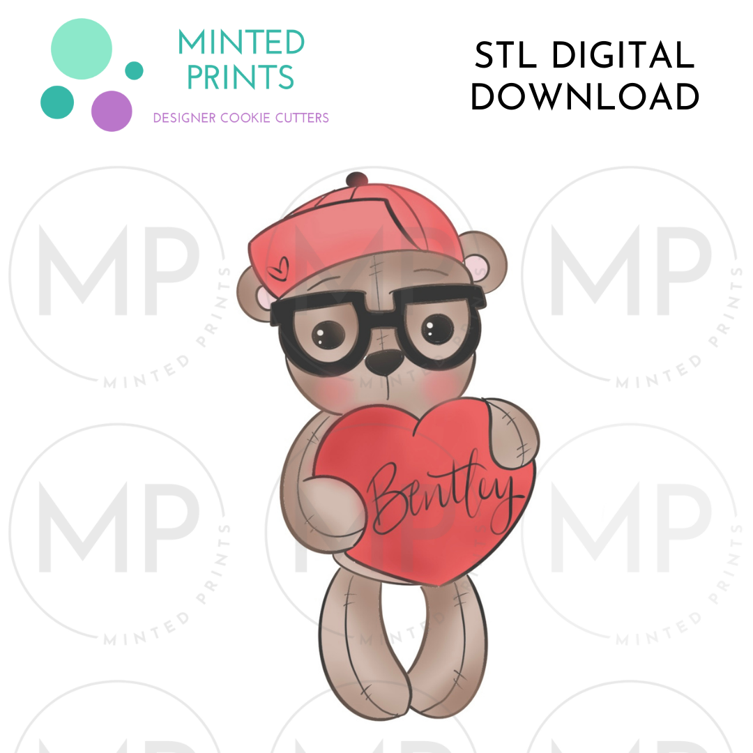 Bear in Hat Plushie Cookie Cutter STL DIGITAL DOWNLOAD