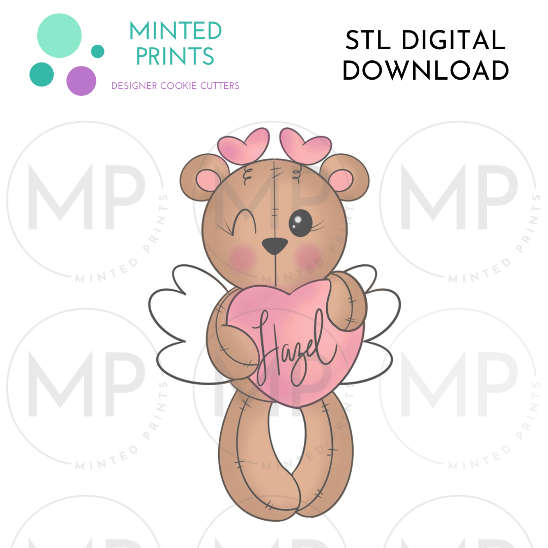 Bear with Wings Plushie Cookie Cutter STL DIGITAL DOWNLOAD