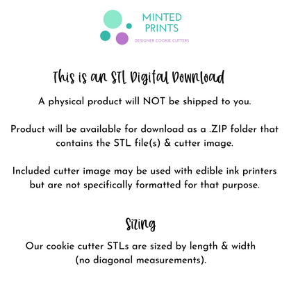 2024 Apple Cookie Cutter STL DIGITAL DOWNLOAD