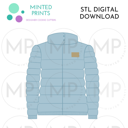 Puffy Coat Cookie Cutter STL DIGITAL DOWNLOAD