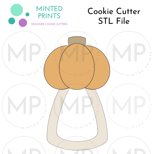 Pumpkin Rattle Cookie Cutter STL DIGITAL DOWNLOAD