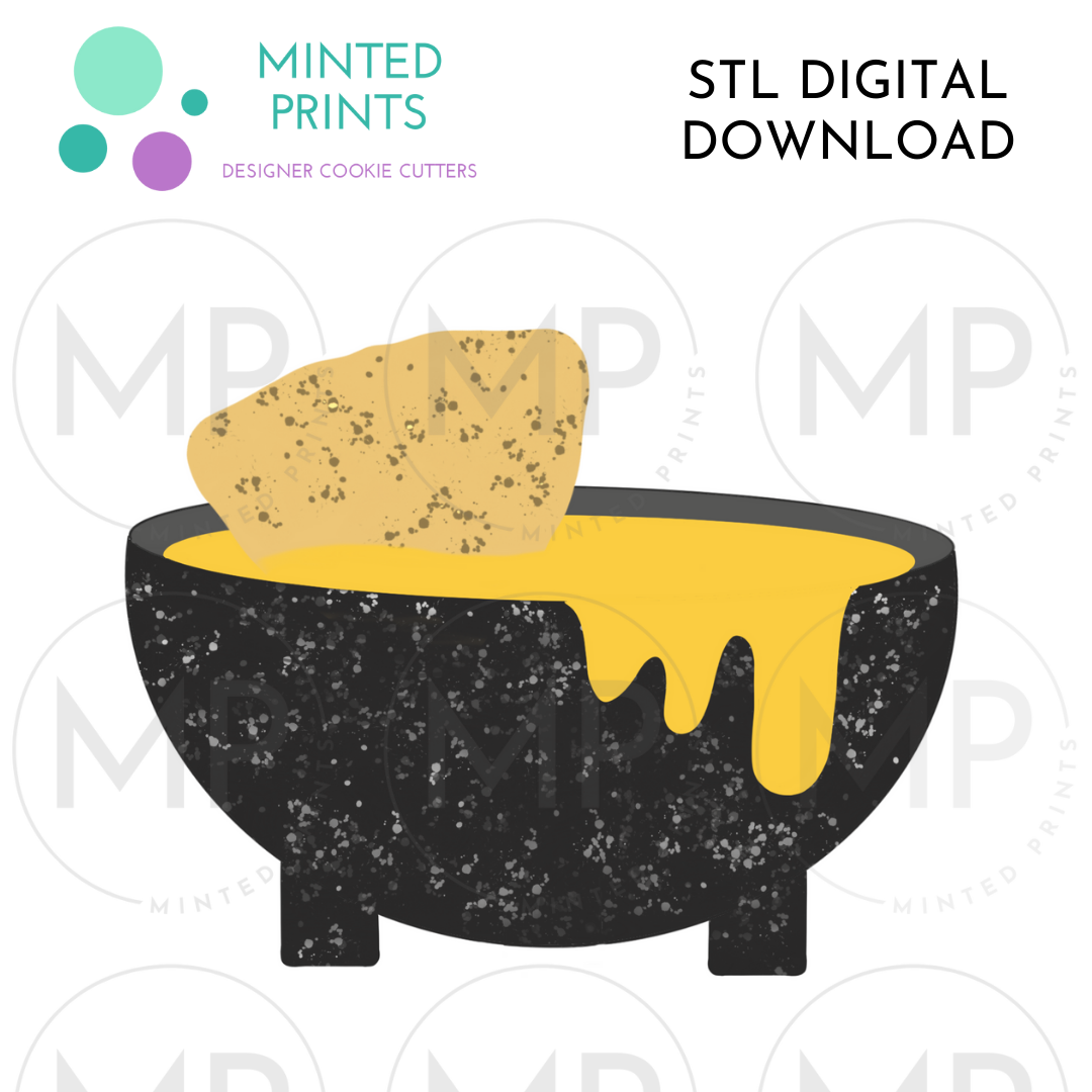 Queso with Chip Cookie Cutter STL DIGITAL DOWNLOAD