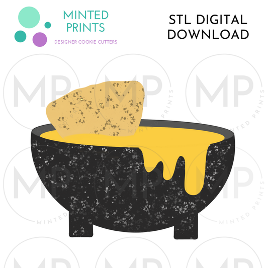 Queso with Chip Cookie Cutter STL DIGITAL DOWNLOAD