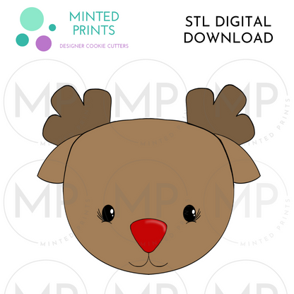 Reindeer 2022 Cookie Cutter STL DIGITAL DOWNLOAD