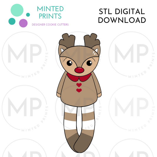 Reindeer Plushie Cookie Cutter STL DIGITAL DOWNLOAD