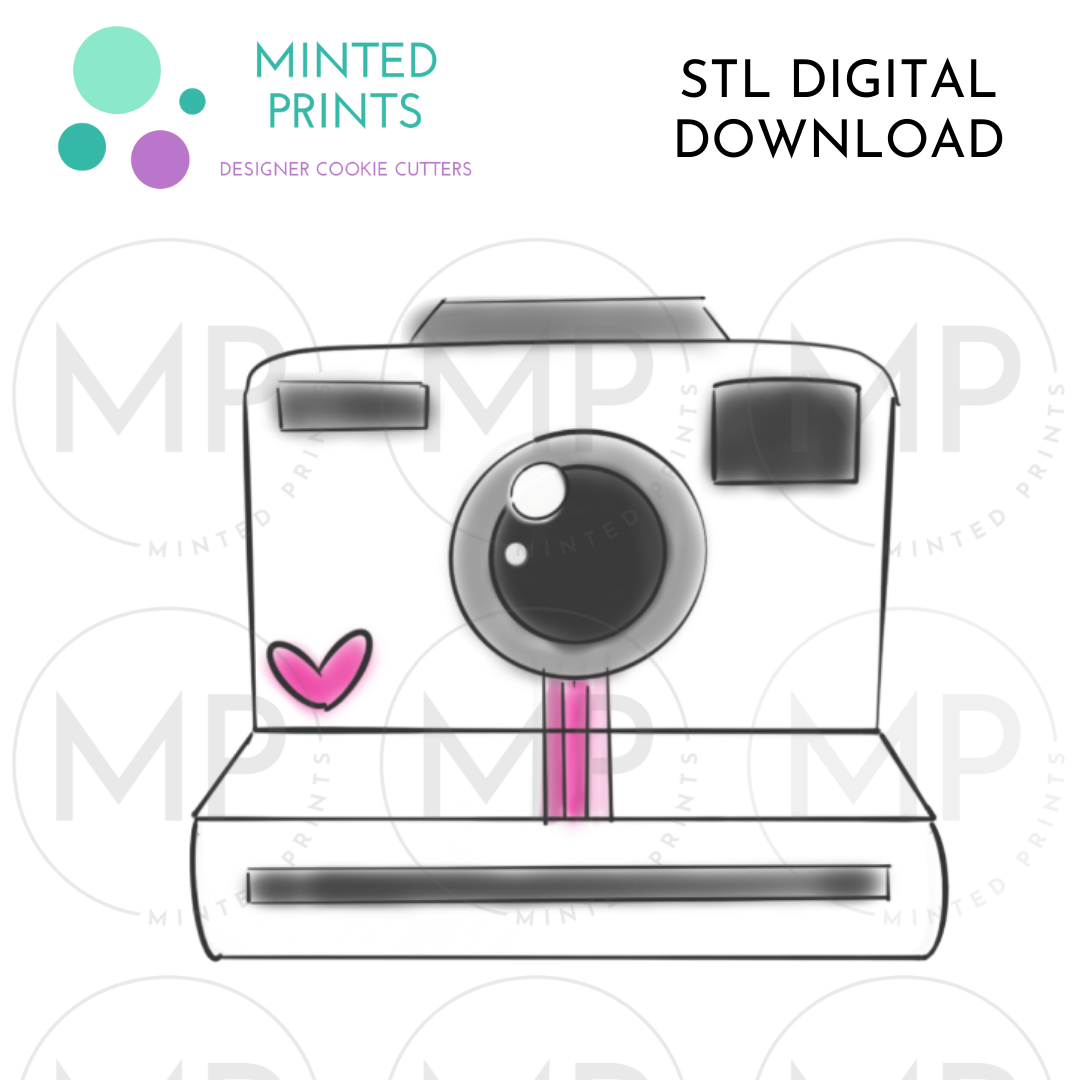 Retro Polaroid Camera Cookie Cutter STL DIGITAL DOWNLOAD