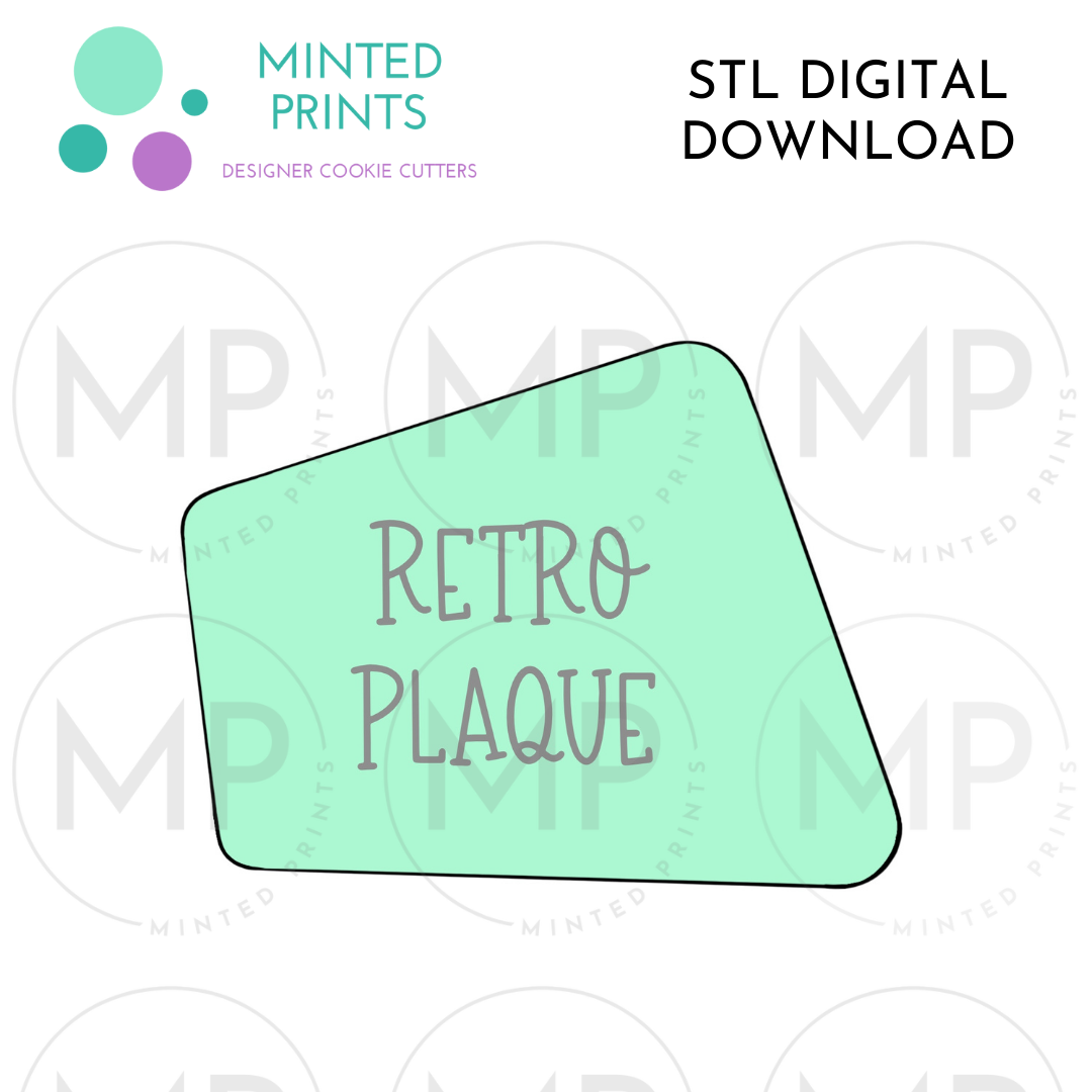 Retro Plaque / National Park Sign Cookie Cutter STL DIGITAL DOWNLOAD