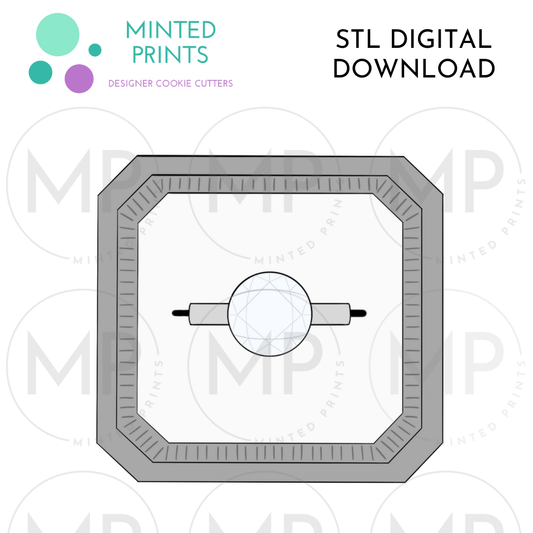 Ring Box Top Cookie Cutter STL DIGITAL DOWNLOAD