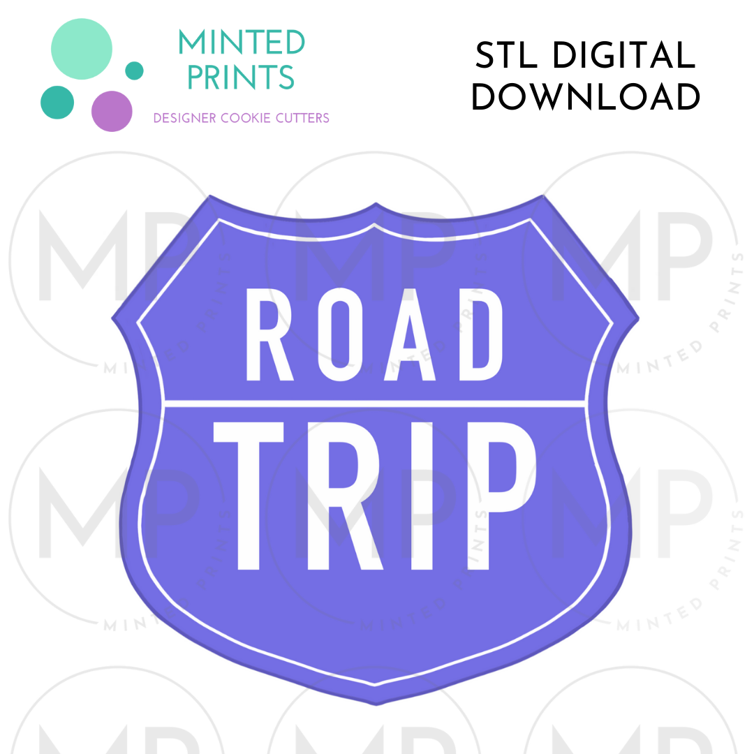 Road Sign Cookie Cutter STL DIGITAL DOWNLOAD