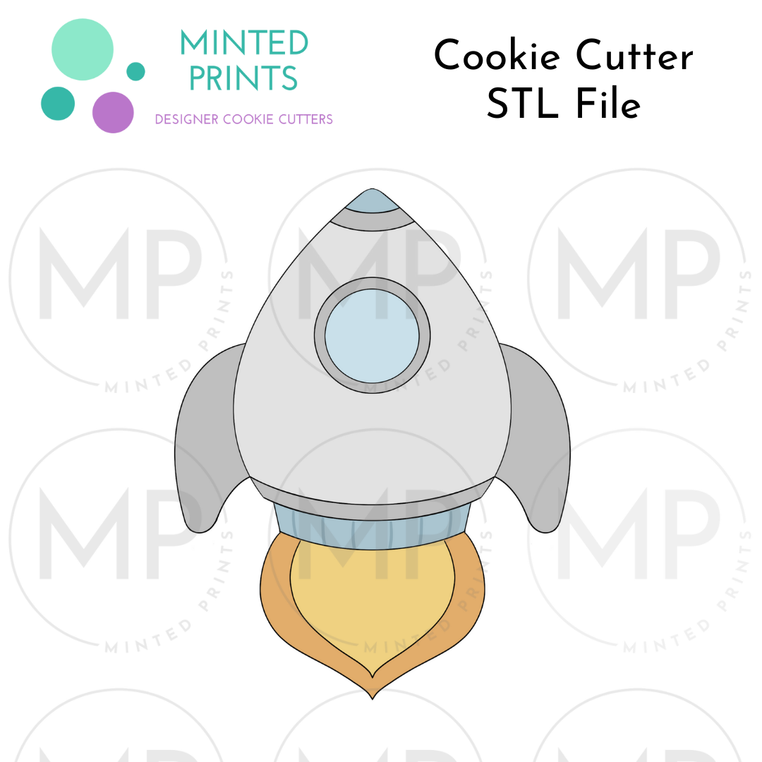 Rocket Cookie Cutter STL DIGITAL FILE