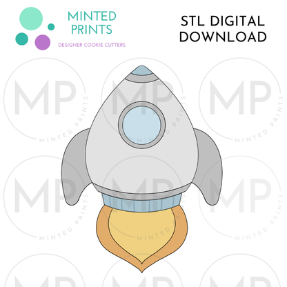 Rocket Cookie Cutter STL DIGITAL DOWNLOAD