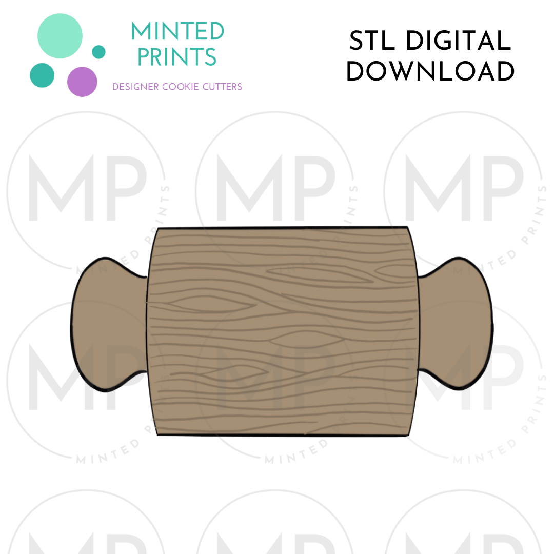 Rolling Pin Cookie Cutter STL DIGITAL DOWNLOAD