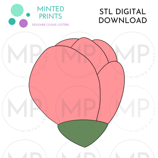 Rose Bud Cookie Cutter STL DIGITAL DOWNLOAD