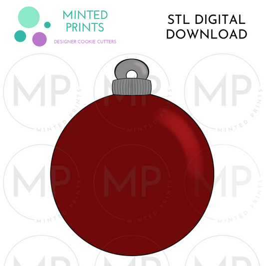 Round Ornament Cookie Cutter STL DIGITAL DOWNLOAD