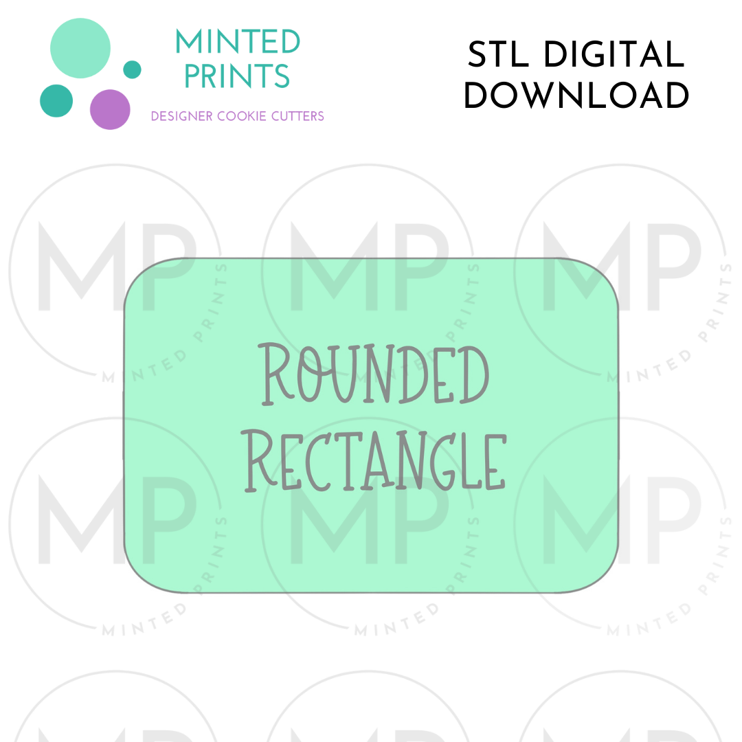 Rounded Rectangle Cookie Cutter STL DIGITAL DOWNLOAD