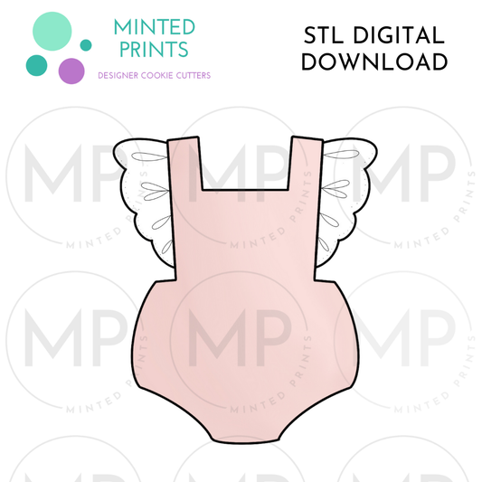 Ruffled Baby Jumper Cookie Cutter STL DIGITAL DOWNLOAD