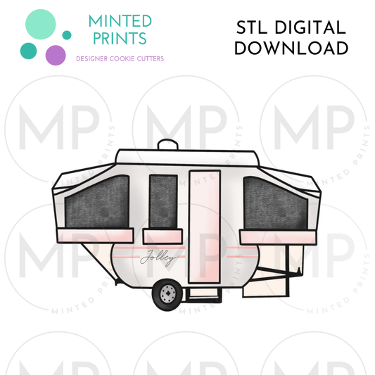 Tent Trailer Cookie Cutter STL DIGITAL DOWNLOAD