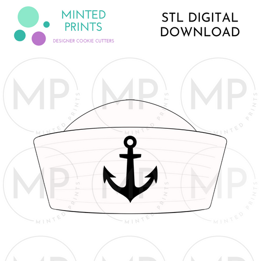 Sailor Hat Cookie Cutter STL DIGITAL DOWNLOAD