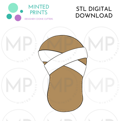 Sandal Cookie Cutter STL DIGITAL DOWNLOAD