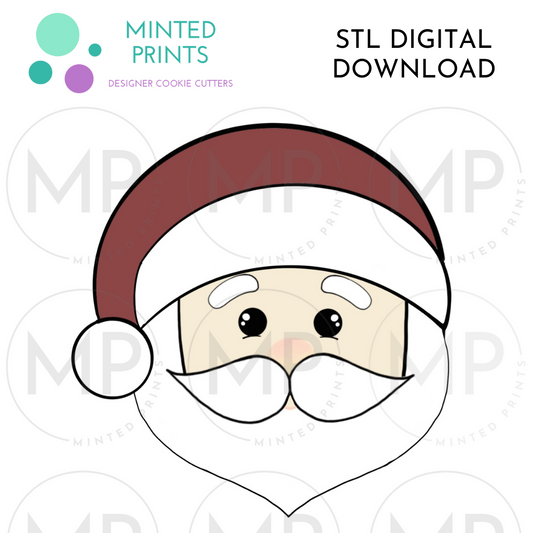 Santa 2021 Cookie Cutter STL DIGITAL DOWNLOAD