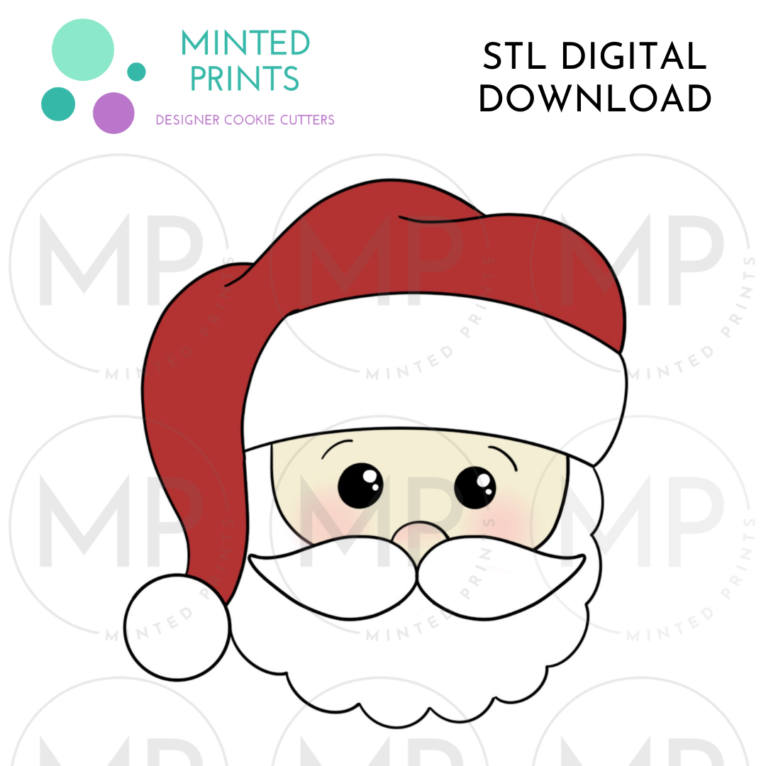 2023 Santa Cookie Cutter STL DIGITAL DOWNLOAD