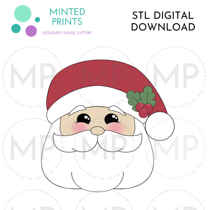 Santa 2024 Cookie Cutter STL DIGITAL DOWNLOAD