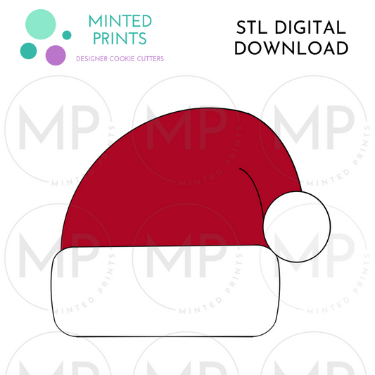 Santa Hat Cookie Cutter STL DIGITAL DOWNLOAD