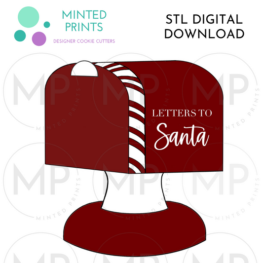 Santa Mailbox Cookie Cutter STL DIGITAL DOWNLOAD