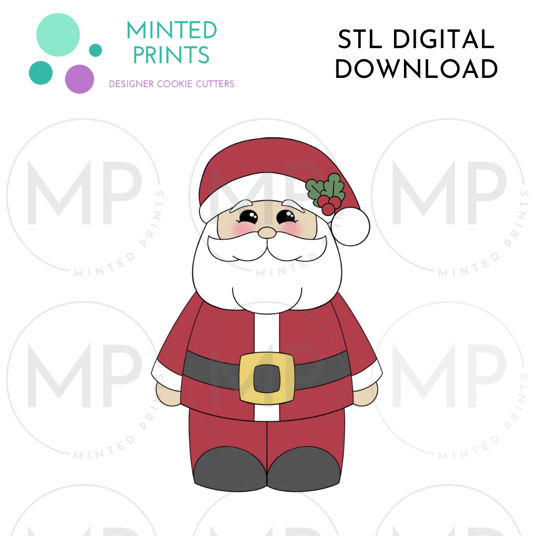 Santa Peg Doll Cookie Cutter STL DIGITAL DOWNLOAD