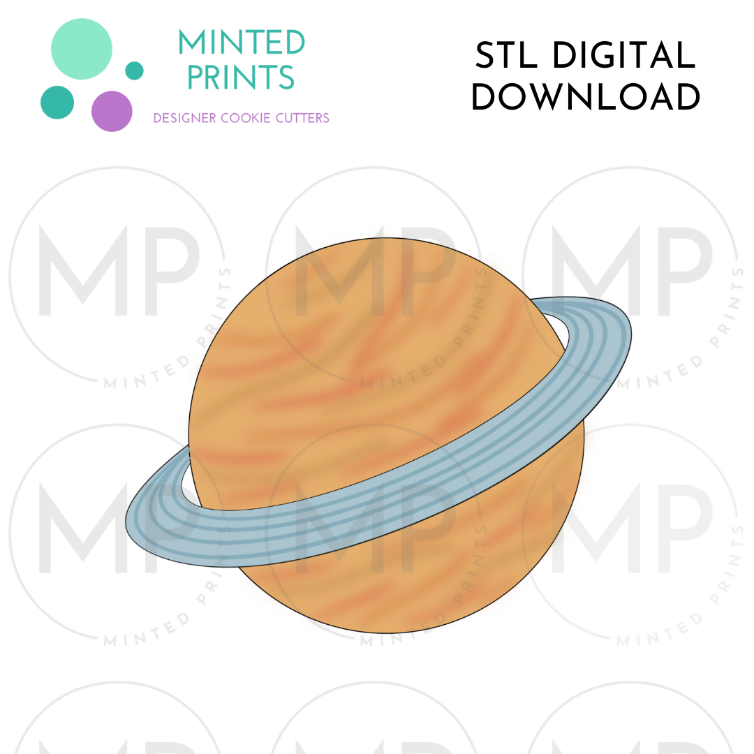 Planet Saturn Cookie Cutter STL DIGITAL DOWNLOAD