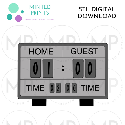 Scoreboard Cookie Cutter STL DIGITAL DOWNLOAD