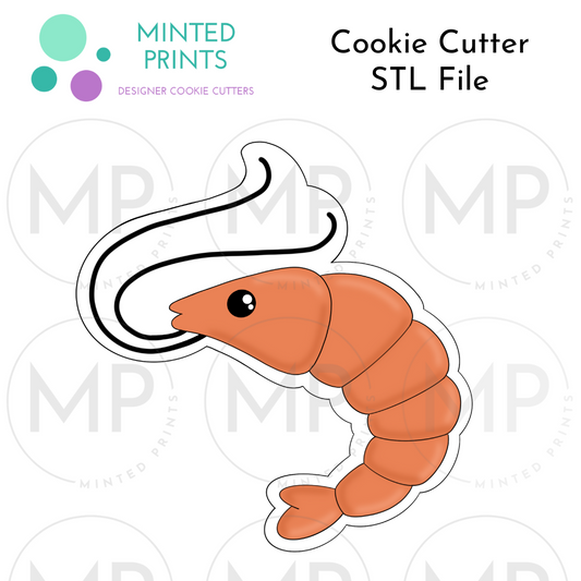 Shrimp Cookie Cutter STL DIGITAL FILE