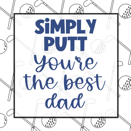 Simply PUTT, You're the Best Cookie Tag, 2 Inch Square