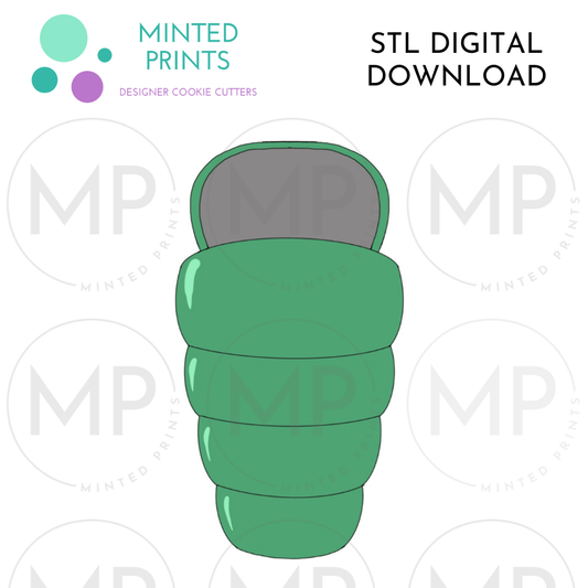 Sleeping Bag Cookie Cutter STL DIGITAL DOWNLOAD